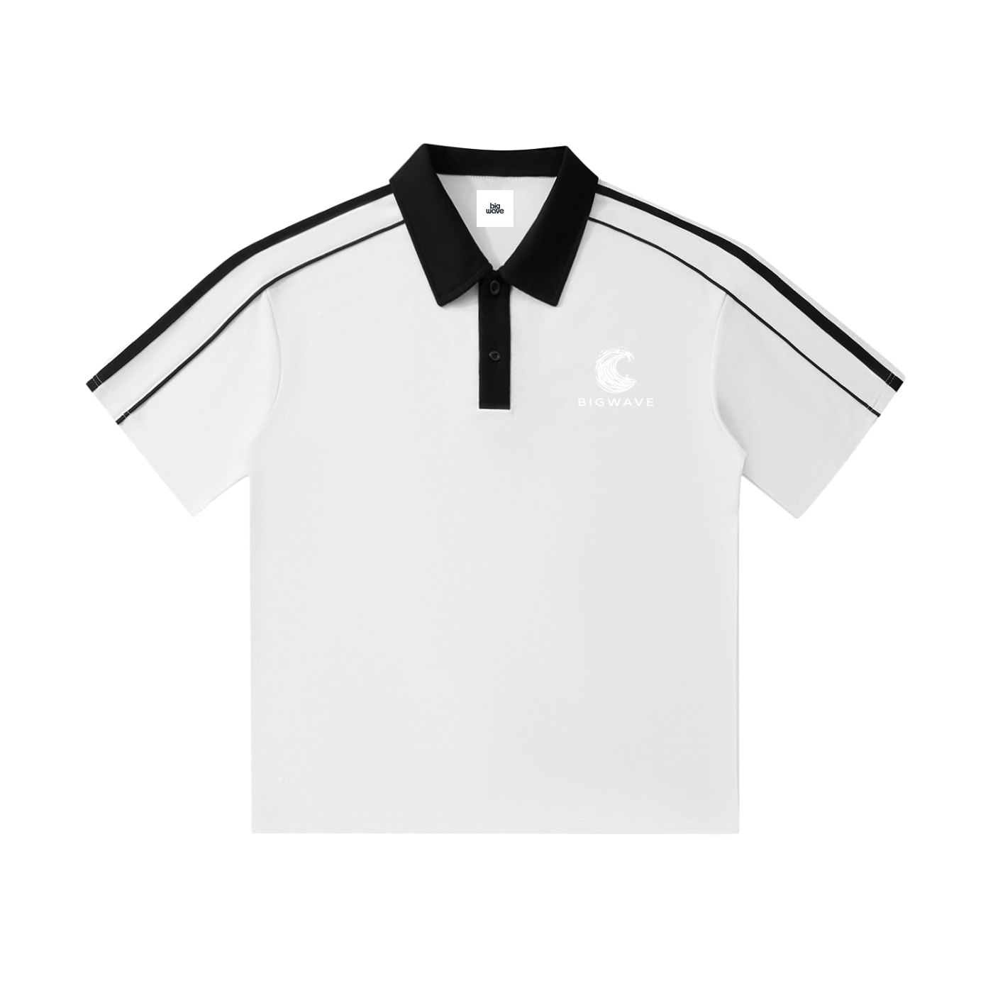 Contrast Collar Short-Sleeve Polo Shirt