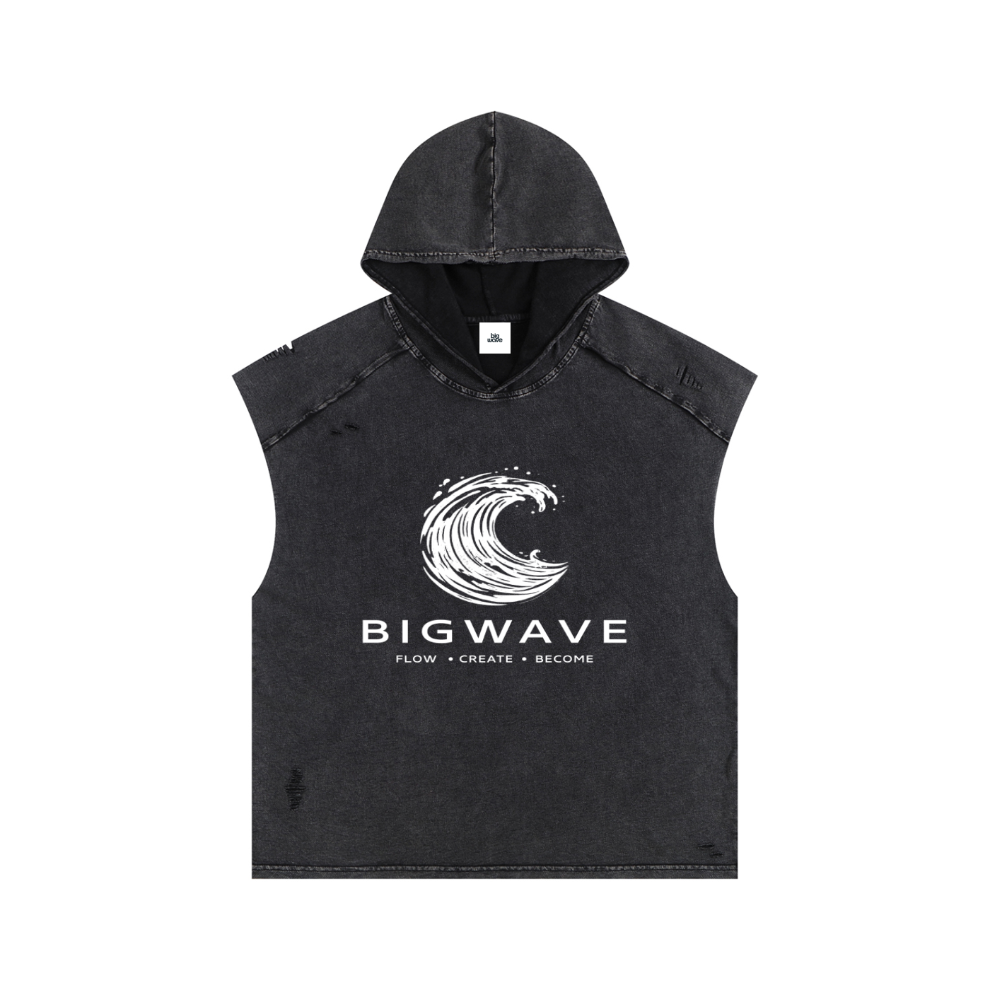 Snow Washed Boxy Hooded Tank Top